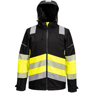 Portwest PW3 Hi-Vis Class 1 Extreme Rain Jacket - Yellow/Black