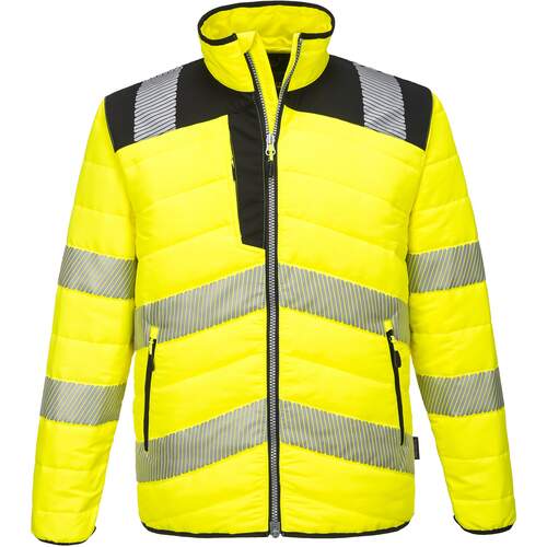 Portwest PW3 Hi-Vis Baffle Jacket - Yellow/Black