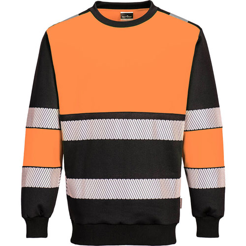 Portwest PW3 Hi-Vis Class 1 Sweatshirt - Orange/Black