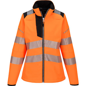 Portwest PW3 Hi-Vis Women's Softshell (3L) - Orange/Black