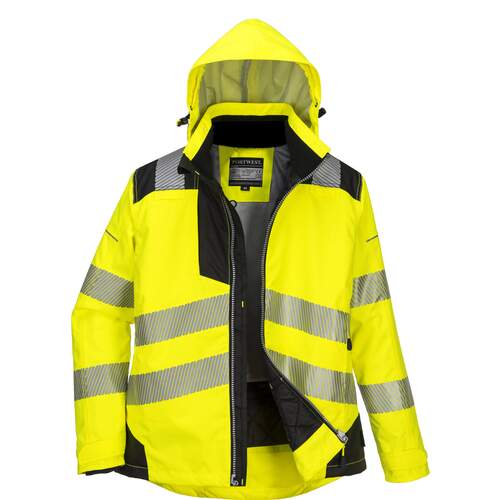 Portwest PW3 Hi-Vis Women's Winter Jacket - Yellow/Black