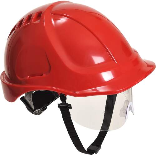 Portwest Endurance Plus Visor Helmet - Red
