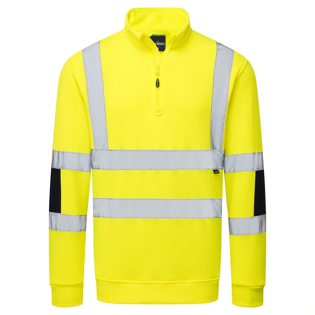 Portwest Hi-Vis Knitted Half Zip Sweatshirt - Yellow