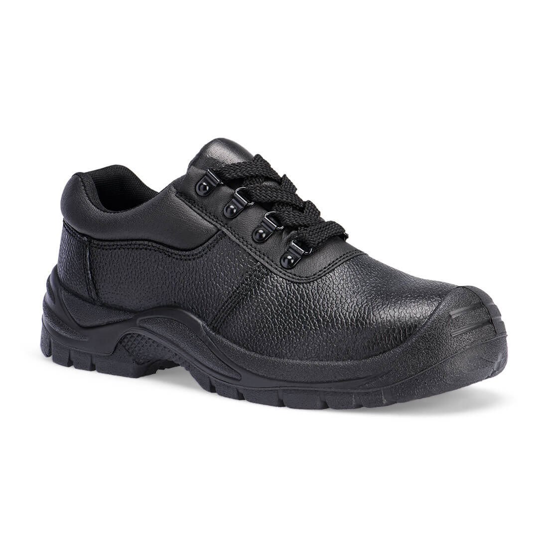 Portwest Steel Split Leather Low Shoe S1P FO SR - Black