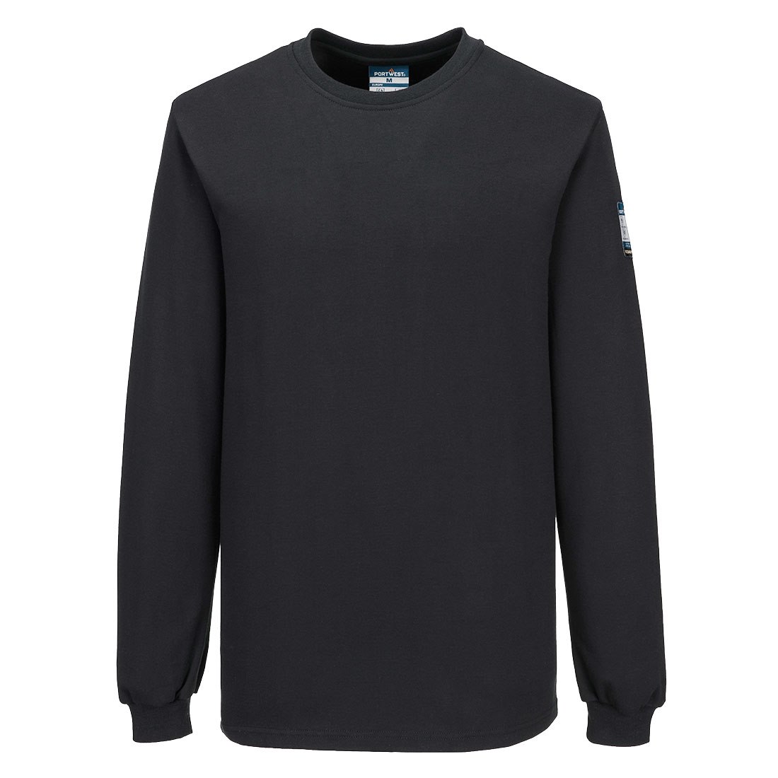 Portwest Modaflame Knit FR Long Sleeve T-Shirt - Black