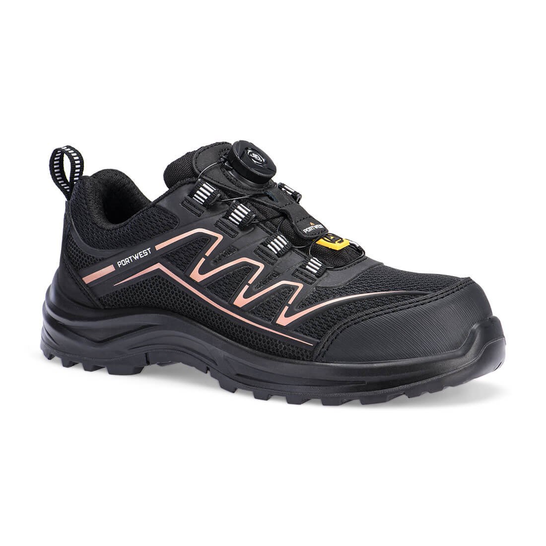 Portwest Composite Women's KPU Trainer S1PS FO SR ESD - Black/Rose