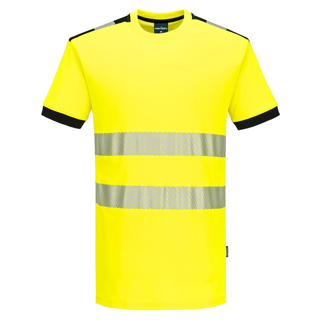 Portwest PW3 Hi-Vis Cotton Comfort T-Shirt S/S - Yellow/Black