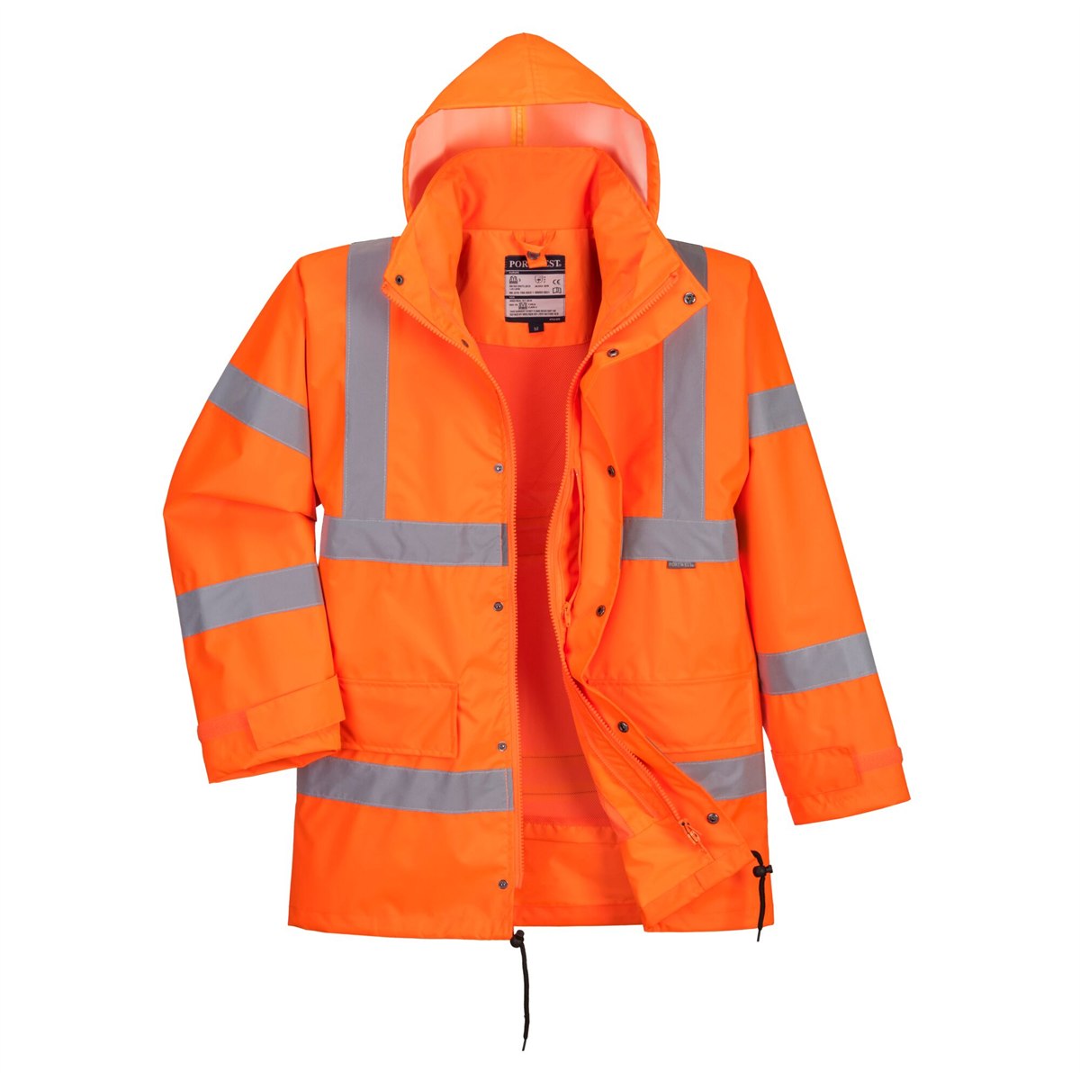 Portwest Hi-Vis Breathable Traffic Jacket (Interactive) - Orange
