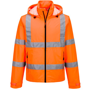 Portwest Hi-Vis Lightweight Packable Jacket - Orange