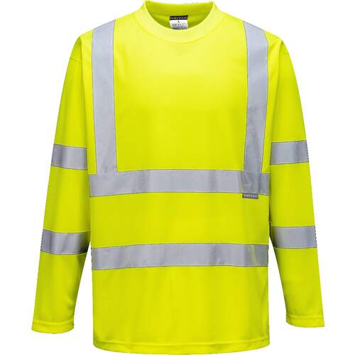 Portwest Hi-Vis Long Sleeved T-Shirt - Yellow