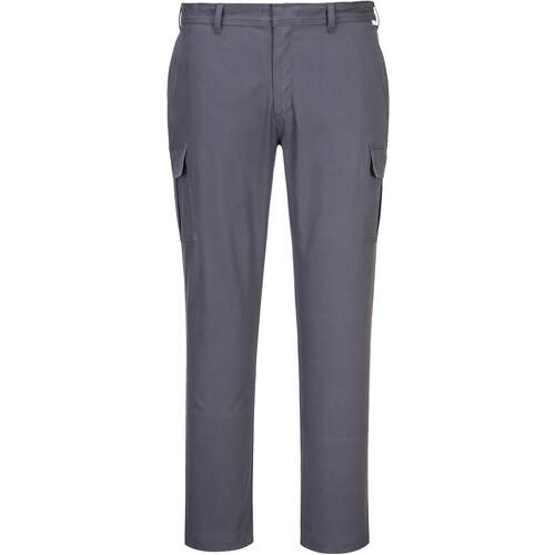Portwest Stretch Slim Combat Trouser - Charcoal Grey