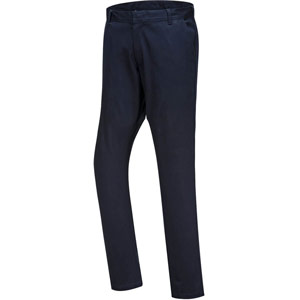 Portwest Stretch Slim Chino Trousers - Dark Navy