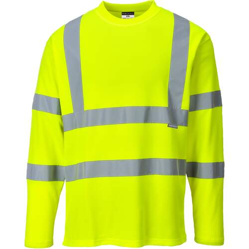 Portwest Hi-Vis Long Sleeved T-Shirt - Yellow