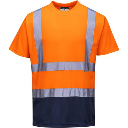 Portwest Two Tone T-Shirt - Orange/Navy