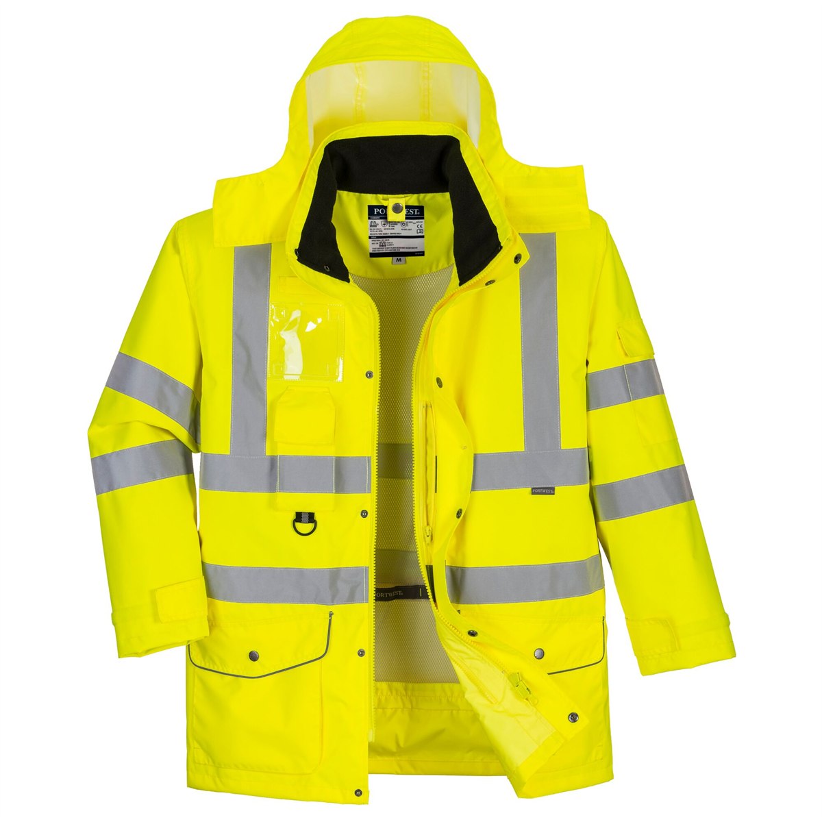 Portwest Hi-Vis 7-in-1 Traffic Jacket - Yellow