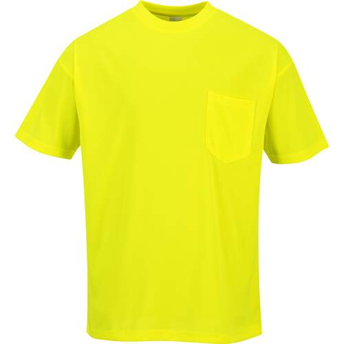 Day-Vis Pocket Short Sleeve T-Shirt - Yellow
