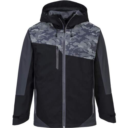 Portwest Reflective Shell Jacket - Black/Grey