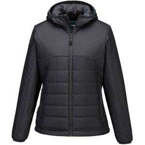 Portwest Professional Women's Hooded Insulated Baffle Jacket - Metal Grey