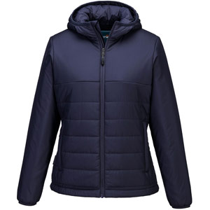 Portwest Professional Women's Hooded Insulated Baffle Jacket - Dark Navy