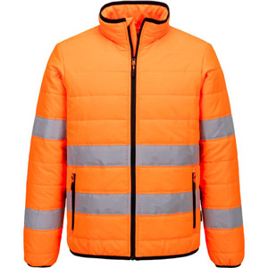 Portwest Hi-Vis Baffle Jacket - Orange/Black