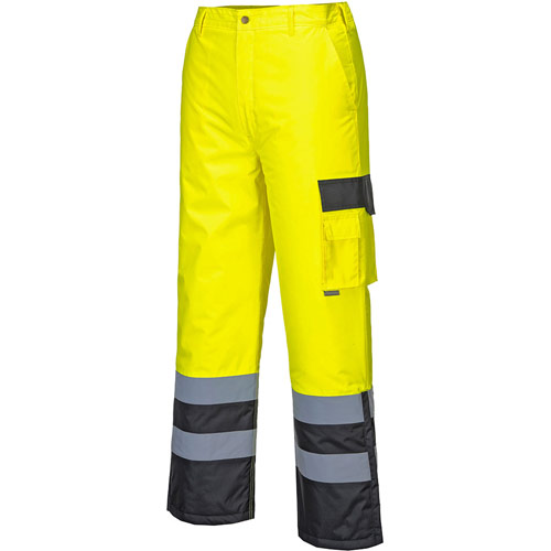 Portwest Hi-Vis Contrast Trouser - Lined - Yellow/Black