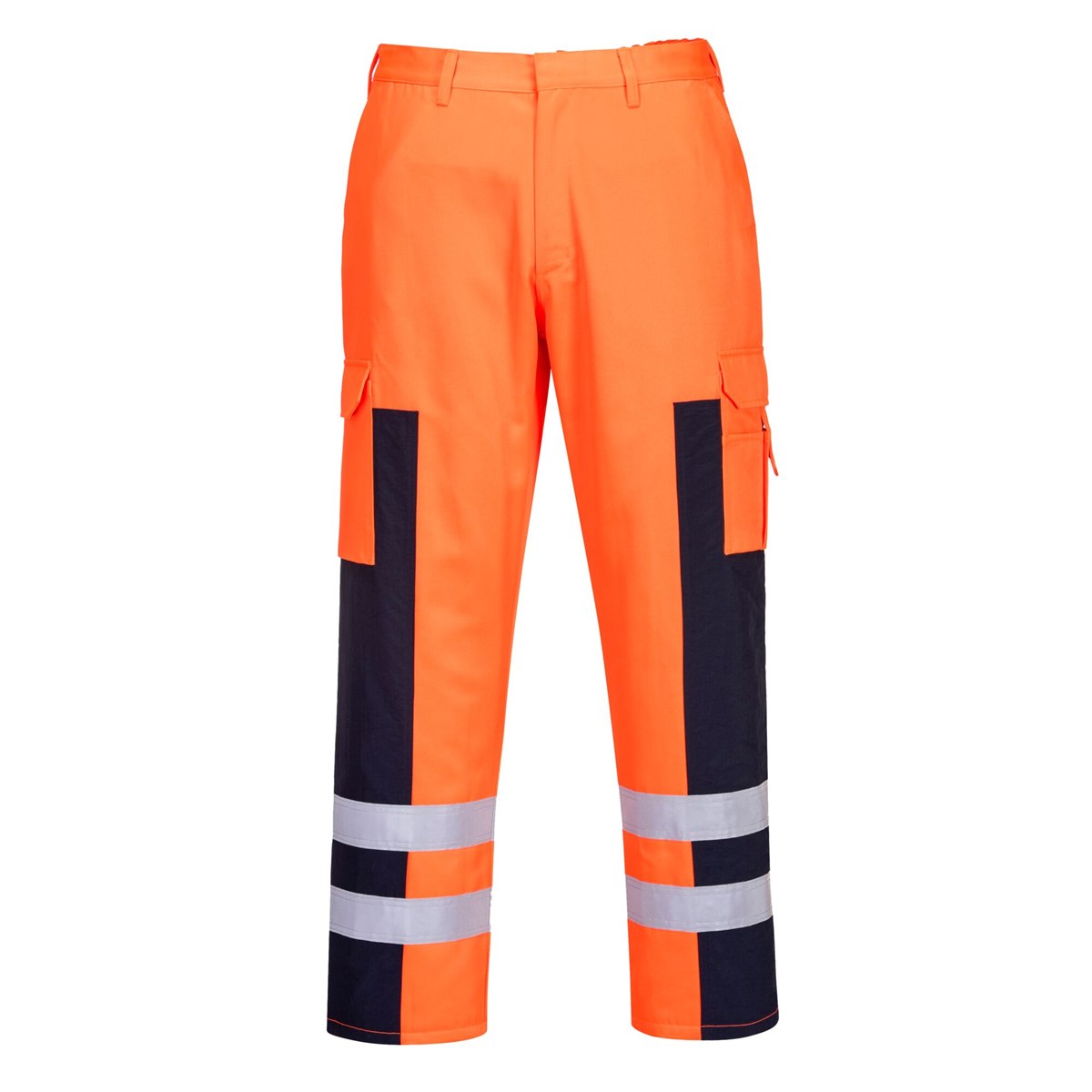 Portwest Hi-Vis Ballistic Trouser - Orange/Navy