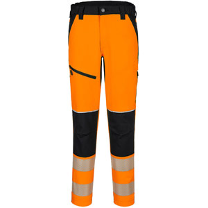 Portwest PW3 Hi-Vis Stretch Trouser - Orange/Black