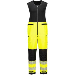 Portwest PW3 Hi-Vis Rain Salopettes (3L) - Yellow/Black