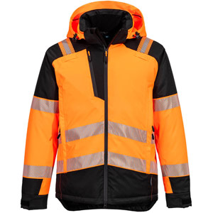 Portwest PW3 Hi-Vis Winter Jacket - Orange/Black