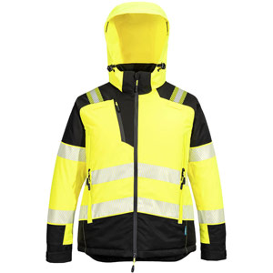 Portwest PW3 Hi-Vis Women's Winter Jacket (T162) - Yellow/Black