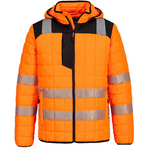 Portwest PW3 Hi-Vis Square Baffle Jacket - Orange/Black