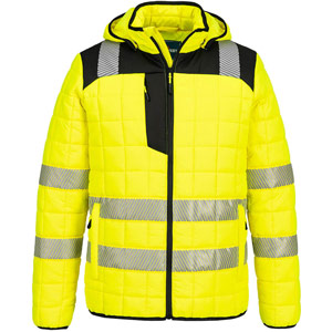 Portwest PW3 Hi-Vis Square Baffle Jacket - Yellow/Black