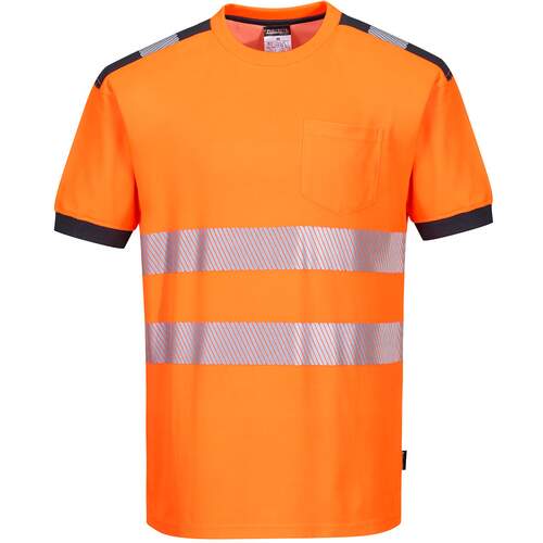 Portwest PW3 Hi-Vis T-Shirt S/S - Orange/Grey