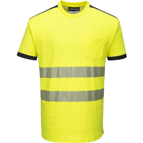 Portwest PW3 Hi-Vis T-Shirt S/S - Yellow/Black