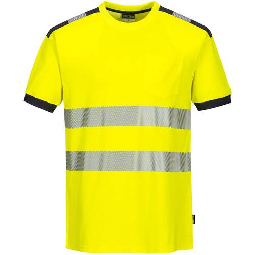 Portwest PW3 Hi-Vis T-Shirt S/S - Yellow/Grey