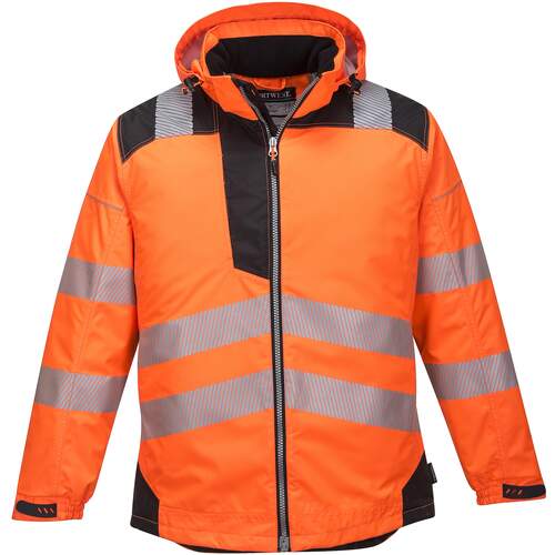 Portwest PW3 Hi-Vis Winter Jacket  - Orange/Black