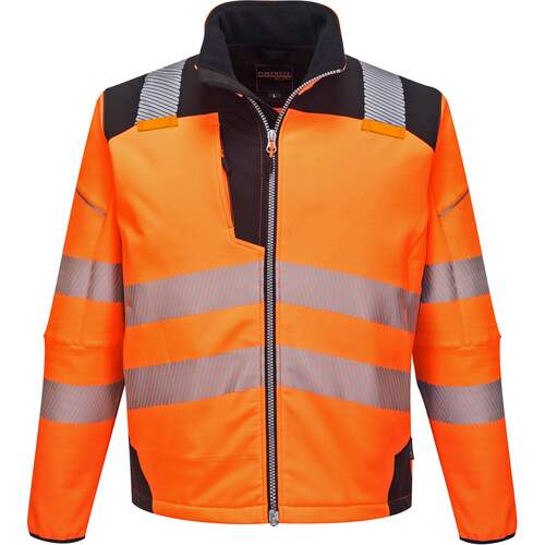 Portwest PW3 Hi-Vis Softshell Jacket - Orange/Black
