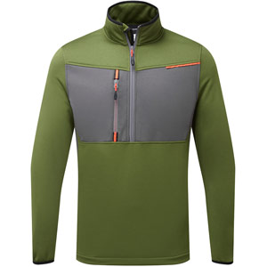 Portwest WX3 Half Zip Tech Fleece - Olive Green