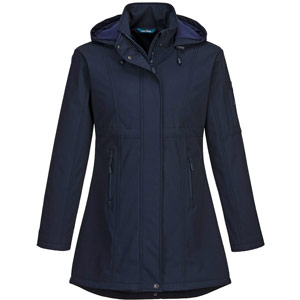 Portwest Carla Women's Hooded Softshell Jacket (3L) - Dark Navy