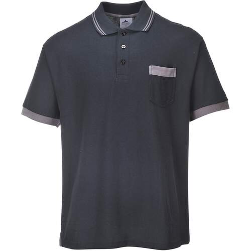 Portwest Texo Contrast Polo Shirt - Black