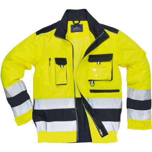 Portwest Lille Hi-Vis Jacket - Yellow/Navy