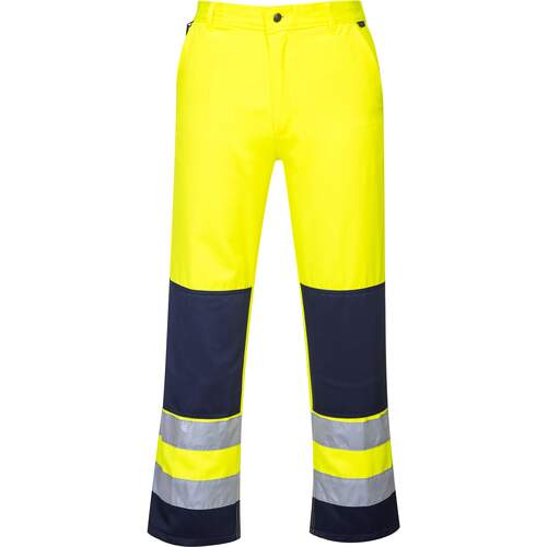 Portwest Seville Hi-Vis Trousers - Yellow/Navy