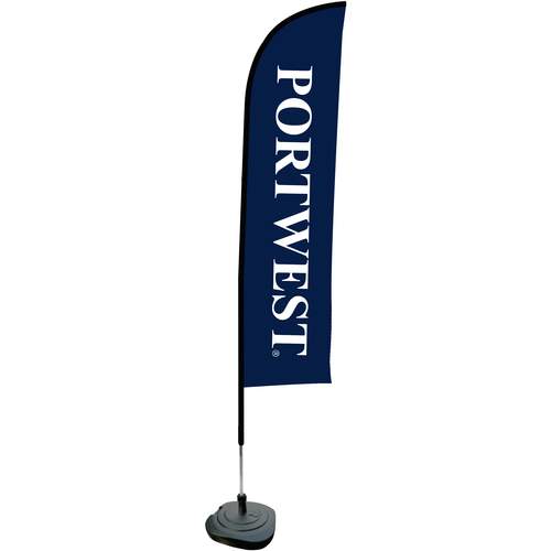 Portwest Water Base Feather Flag - Navy
