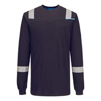 Portwest WX3 Modaflame Knit FR Long Sleeve T-Shirt - Navy