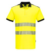 Portwest PW3 Hi-Vis Cotton Comfort Polo Shirt S/S - Yellow/Black