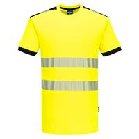 Portwest PW3 Hi-Vis Cotton Comfort T-Shirt S/S - Yellow/Black