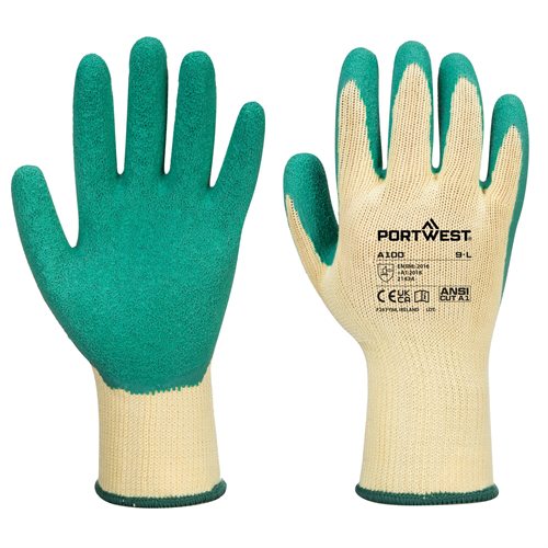 Portwest Grip Glove - Latex - Green