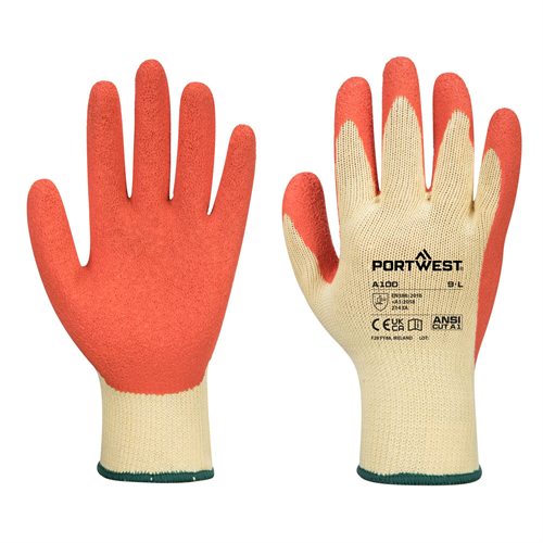 Portwest Grip Glove - Latex - Orange