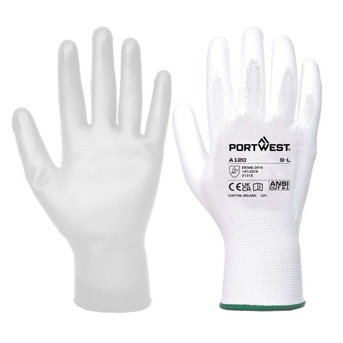 Portwest PU Palm Glove - White