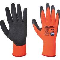 Portwest Thermal Grip Glove - Latex - Orange/Black